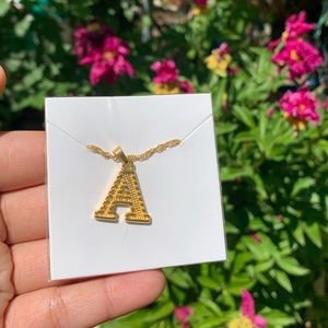 Gold letter necklace